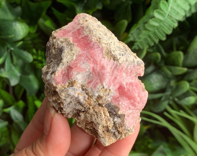 179g Gem Quality Rhodochrosite with Pyrite on Matrix, High Quality, Stone of Self Love