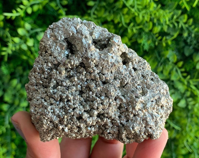 423g Glittering Coco Pyrite Cluster, Small Natural Coco Facets, Stone of Prosperity, Peru