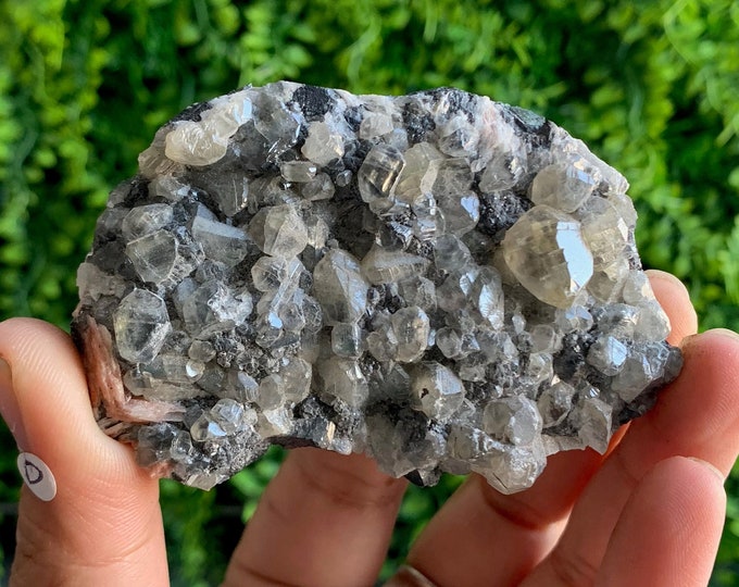 D 228g Orange Barite and Cerussite Clusters on Galena Specimen, Morocco, Stones of Connection