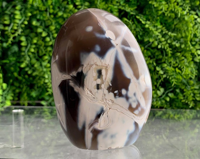 501g Black-Blue Orca Agate Freeform, Stone of Connection