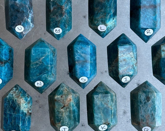 One Small Apatite Double Terminated Wand, Schiller, Pick Your Own, Stone of Manifesting Our Dreams