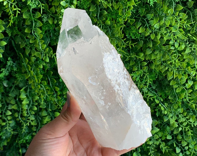 1175g Large Clear Arkansas Quartz, Point with Lemurian Striations and Secondary Growth, Fisher Mountain, Stone of Energy Amplifying Energy