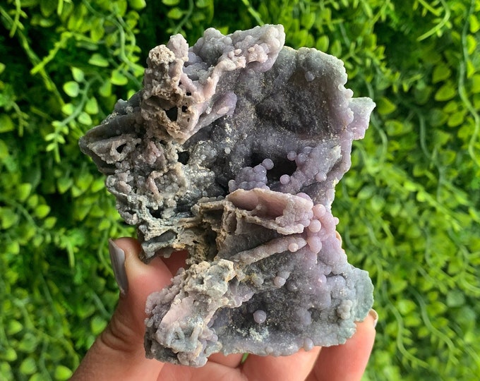 130g Large Grape Agate Chunky Show Piece, Chalcedony, Botryoidal Crystals, Stone of Tranquility