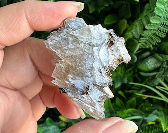 20g Small Blue Barite Sheaths Specimen, Chatoyant, Native Dirt Inclusions, Morocco, Stone of Connection