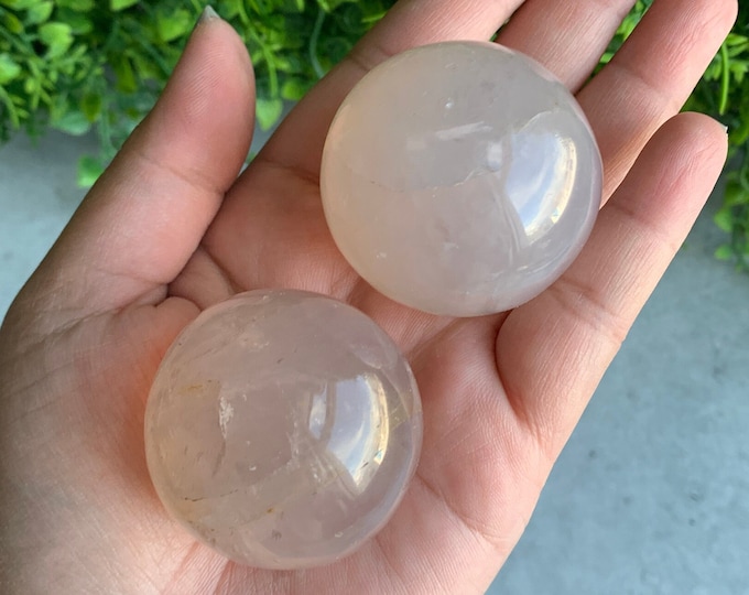 Small Gemmy Rose Quartz Sphere with Slight Asterisms, "Lavender Rose Quartz," Madagascar, Pick Your Own, Stone of Universal Love