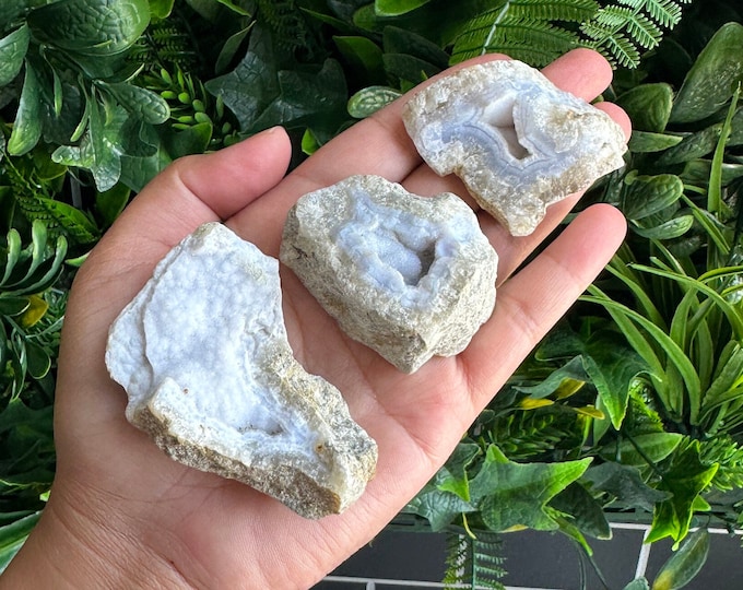 Raw Blue Lace Agate Specimen Cluster, Druzy, Botryoidal Mineral, Druzy Pockets, Pick Your Own, Stone of Communication