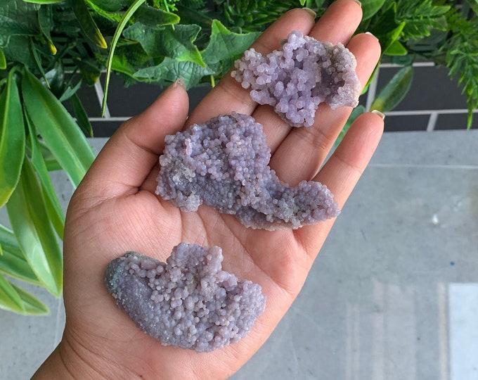 Medium Grape Agate Specimen, High Quality, Med Set 6 A-B, Chalcedony, Botryoidal Crystals, Stone of Tranquility, Pick Your Own
