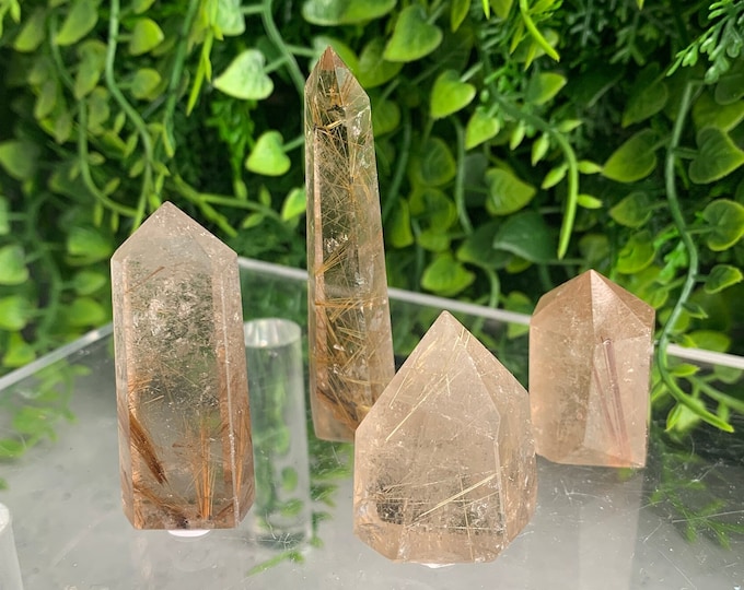 Special Smoky Quartz Towers with Golden Rutile Inclusions, High Quality, Pick Your Own, Stone of Amplifying Intentions