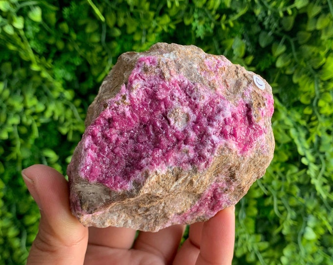 C 409g Electric Cobalto Calcite Cluster, Flower Formations, Dendrite, Malachite, Stone of Joy