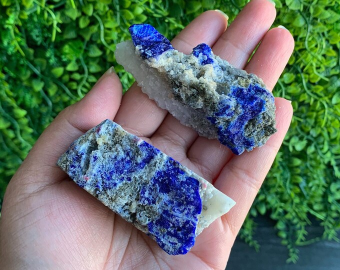 Raw Small Azurite with Chalcedony, Pick Your Own, Stone of Rejuvenation