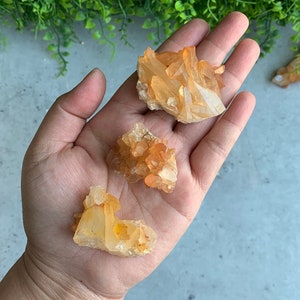 Small Rare Tangerine Lemurian Quartz Cluster, Pick Your Own, High Quality, Self Healing, Brazil, Stone of Joy