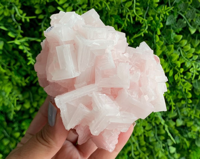 371g Pink Halite Geometric Cluster, High Shine, High Quality, Owens Lake 2022, Inyo County, California, Stone of Self Love