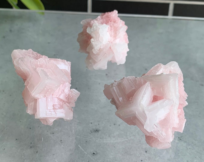 Rare Pink Halite Cluster Specimen, Set M15 to M17, Owens Lake 22, Inyo County, California, High Quality, Pick Your Own, Stone of Self Love