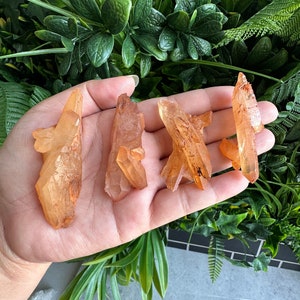 Rare Tangerine Lemurian Quartz Point, Double Terminated, Self Healing, Pick Your Own, High Quality, Self Healing, Brazil, Stone of Joy