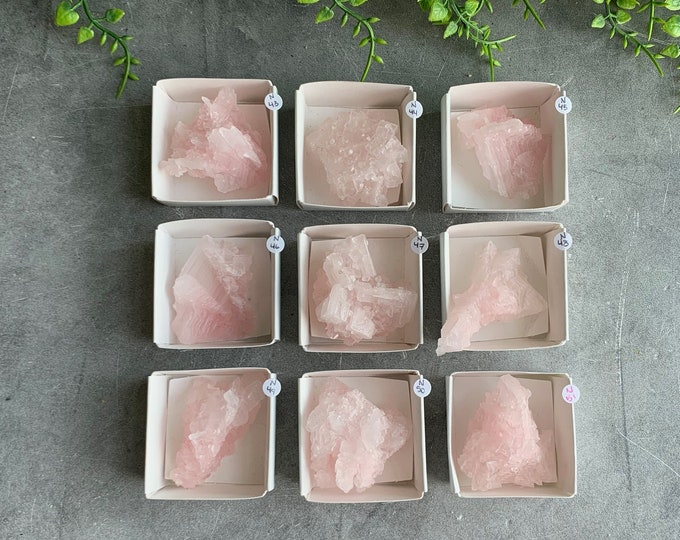 Rare Pink Halite Cluster Specimen, Set N43 to N51, Owens Lake 22, Inyo County, California, High Quality, Pick Your Own, Stone of Self Love