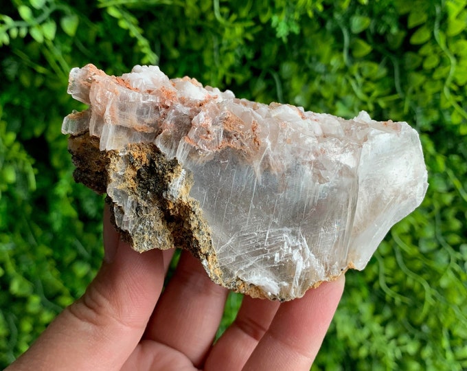 168g Clear Selenite Raw Freeform, Etched Selenite, Hidden Rainbows,  Stone of Cleansing Energy