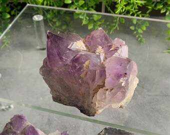 1pc Small Raw Amethyst Cluster on Agate Cut Base, Pick Your Own, Stone of Relaxation and Protection