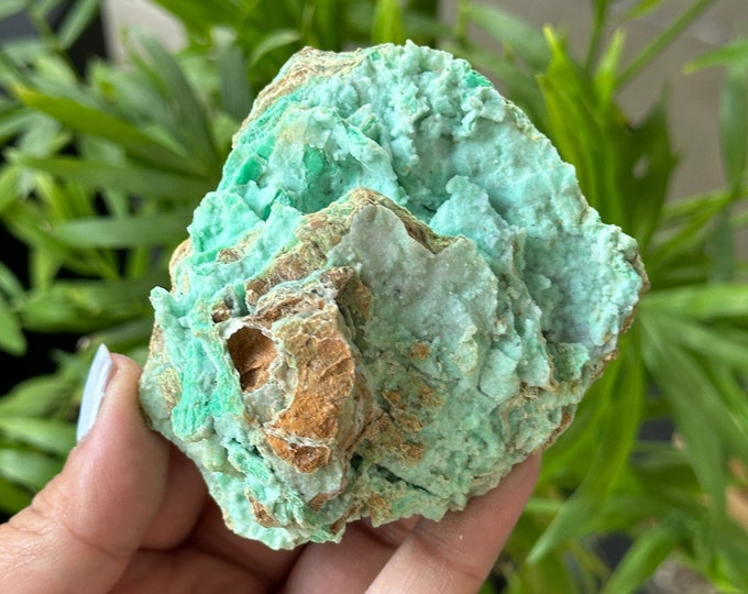 106g Garnierite with Quartz Specimen, Botryoidal Mineral, Raw Stone, Indonesia, Stone of Emotional Balance