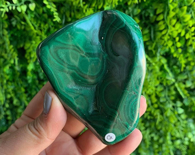 298g Beautiful Botryoidal Malachite Freeform, Congo, Green Evil Eye, Stone of Protection