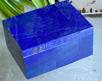 470g Medium Sized Lapis Lazuli Jewelry Box, Small Tile, Stone of Good Luck
