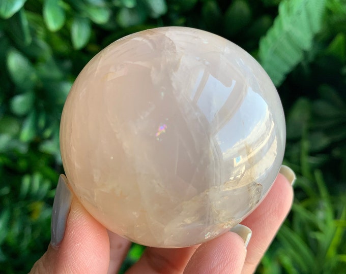 230g Lavender Rose Quartz Sphere, Gemmy, Madagascar, Stone of Universal Love