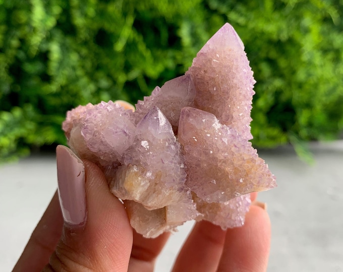 82g Spirit Quartz / Cactus Quartz Amethyst Cluster with Citrine, South Africa, Stone of Relaxation