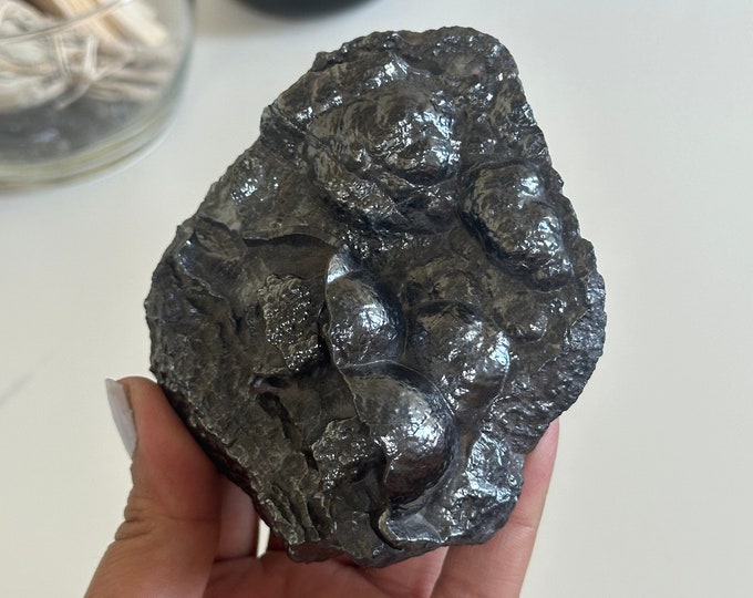 Botryoidal Hematite Cluster: Raw Stone of Grounding, Morocco (444g)