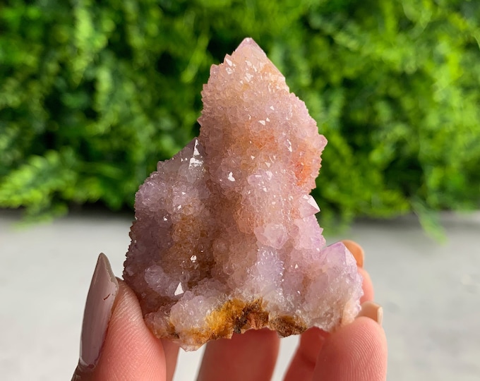 52g Spirit Quartz / Cactus Quartz Amethyst Cluster with Citrine, South Africa, Stone of Relaxation