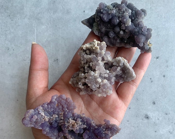 Medium Grape Agate Specimen, High Quality, 60g to 69g, Chalcedony, Botryoidal Crystals, Stone of Tranquility, Pick Your Own