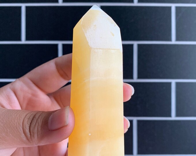 One (1) Juicy Orange Calcite Tower, Brazil, High Quality, Stone of Creativity, Pick Your Own