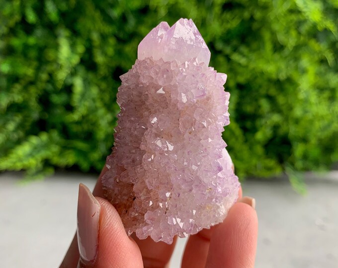 63g Spirit Quartz / Cactus Quartz Amethyst Cluster with Citrine, South Africa, Stone of Relaxation