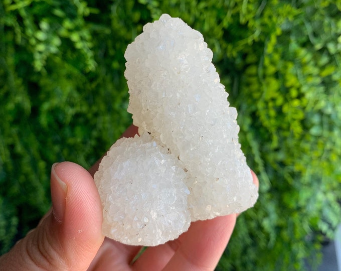 134g Druzy Spirit Chalcedony Stalactite Cluster, India, Stone of Self Esteem