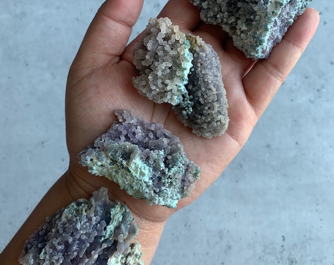 Rare Green Grape Agate Pocket Stones, High Quality, Chlorinated, Clay Inclusions, Chalcedony, Botryoidal Stone of Tranquility, Pick Your Own