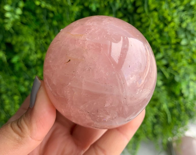370g Pink Rose Quartz Sphere, Gemmy, Madagascar, Stone of Universal Love