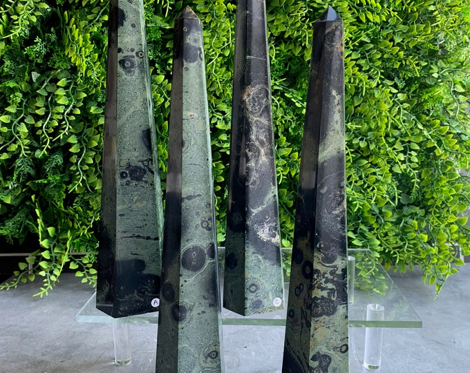 Long Kambaba Jasper Generator Tower, Six Sided, Pick Your Own, Stone of Tranquility