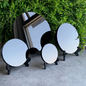 Black Obsidian Mirror: Polished Scrying Stone, Grounding Decor