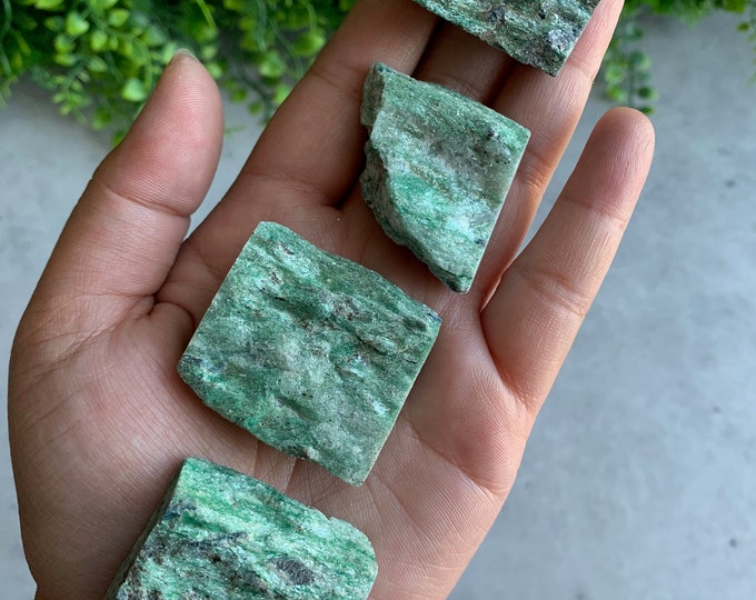 Shimmery Raw Fuchsite Specimen, Minimally Cut, Intuitive Pick, Stone of Magnifying Energy