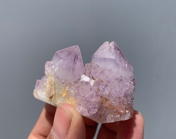 80g Amethyst Spirit Quartz Cluster with Phantoms, Stone of Relaxation
