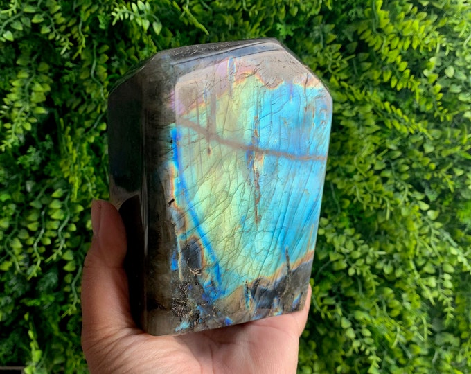 1939g Mermaid Flash Labradorite Freeform, Schiller, Hidden Rainbows, Some Purple Flash, Twinning Flash, Stone of Transformation
