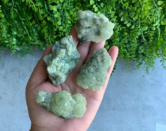Green Bowtie Prehnite Clusters, Morocco, Pick Your Own, Stone of Protection