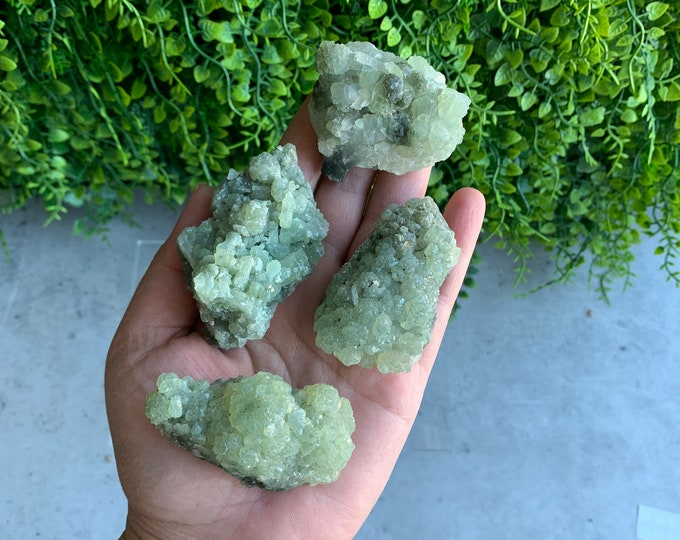 Green Bowtie Prehnite Clusters, Morocco, Pick Your Own, Stone of Protection