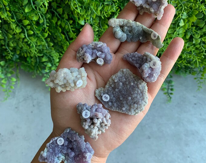 Extra Small Grape Agate Pocket Stones, High Quality, 12g to 15g, Chalcedony, Botryoidal Crystals, Stone of Tranquility, Pick Your Own