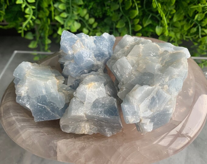 Raw Baby Blue Calcite Chunk, Mexico, Stone of Creativity
