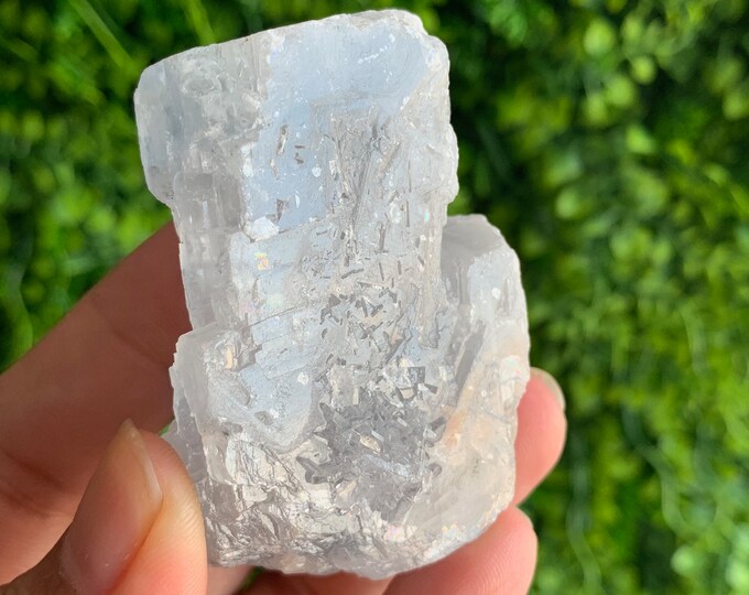 119g Tabular Baby Blue Barite Specimen, Ice Cube, Collectors Piece, Stone of Memory