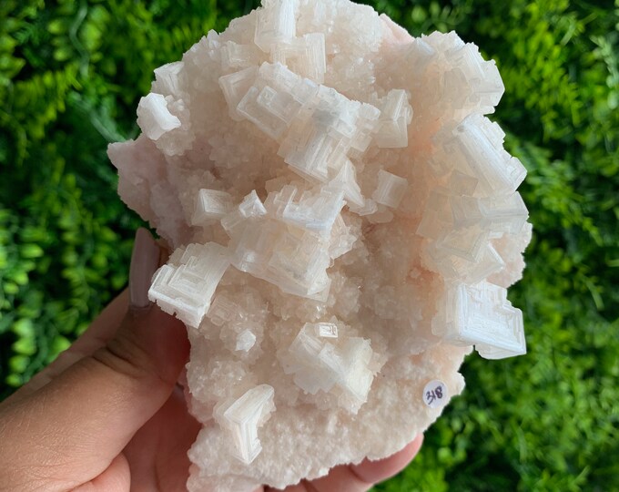 318g Peach/Pale Pink Halite Specimen, High Shine, High Quality, Searles Lake, Inyo County, California, Stone of Self Love