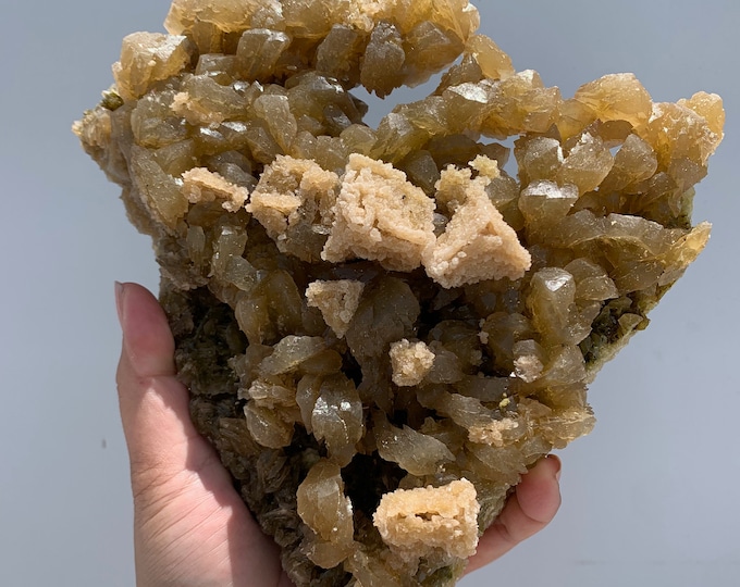 1062g Halite on Trona Pseudomorph after Halite, Collectors, Stunning Show Piece, High Shine, High Quality, Owens Lake, Stone of Self Love