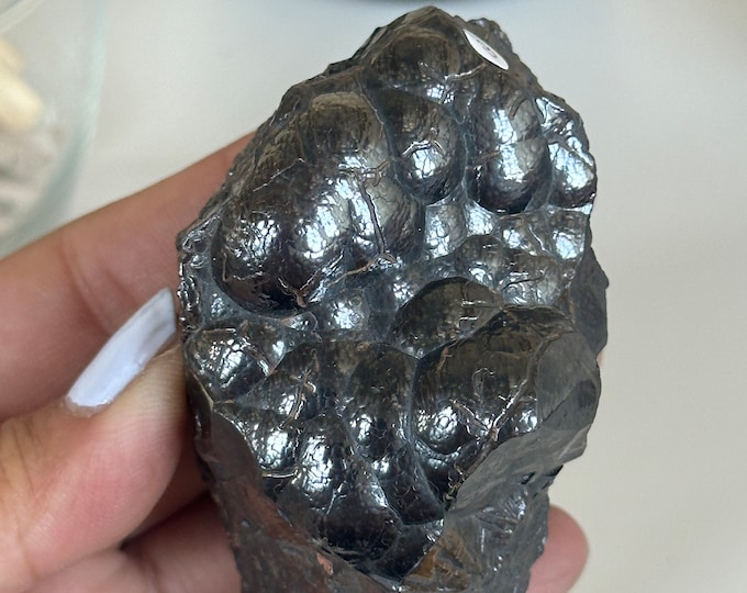 Botryoidal Hematite Cluster: Moroccan Raw Stone of Grounding (266g)