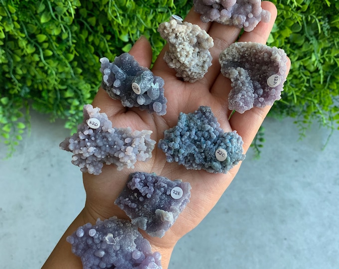 Extra Small Grape Agate Pocket Stones, High Quality, 20g to 22g, Chalcedony, Botryoidal Crystals, Stone of Tranquility, Pick Your Own