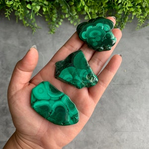 Banded Malachite Pocket Slab: Botryoidal Druzy, Stone of Protection