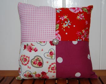 8" (20cm x 20cm) Vintage Patchwork Floral Cushion